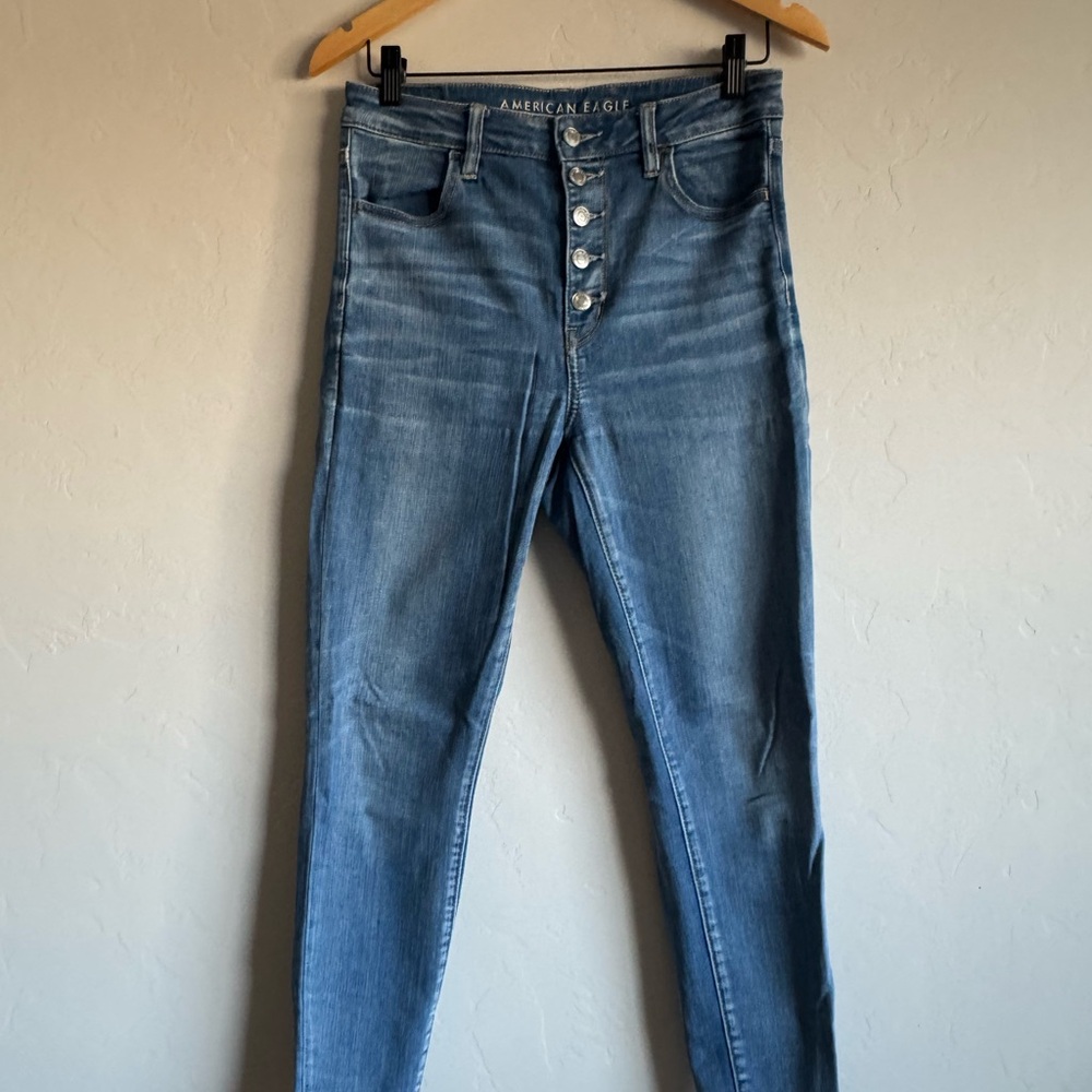 American Eagle Outfitters Women's Blue Jeans Button Fly